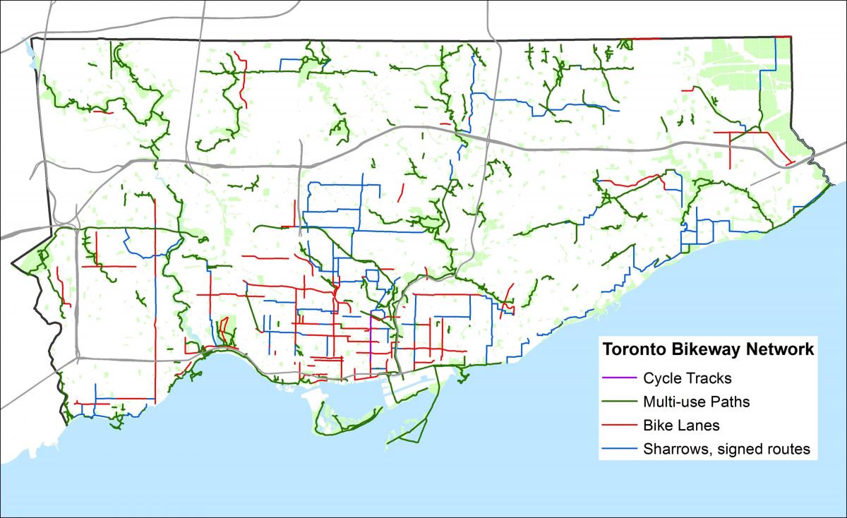 Toronto bike map