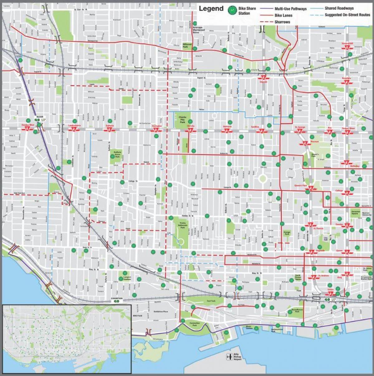 Toronto bike share map