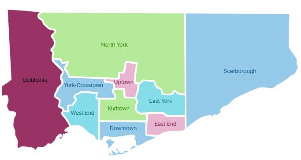 map of Toronto neighbourhoods