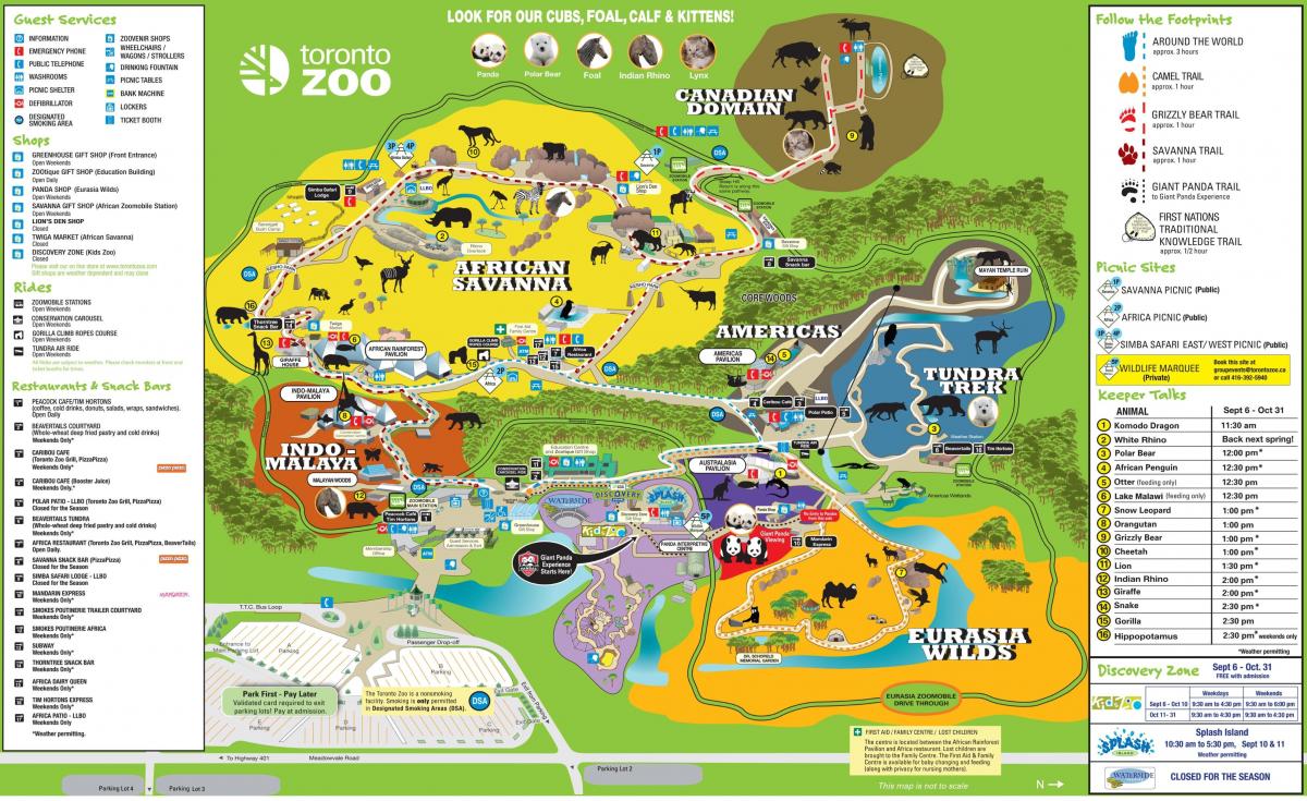 map of Toronto zoo