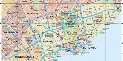 Map of Toronto city