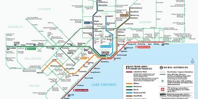 Toronto public transit map