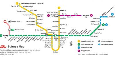 Toronto subway line map