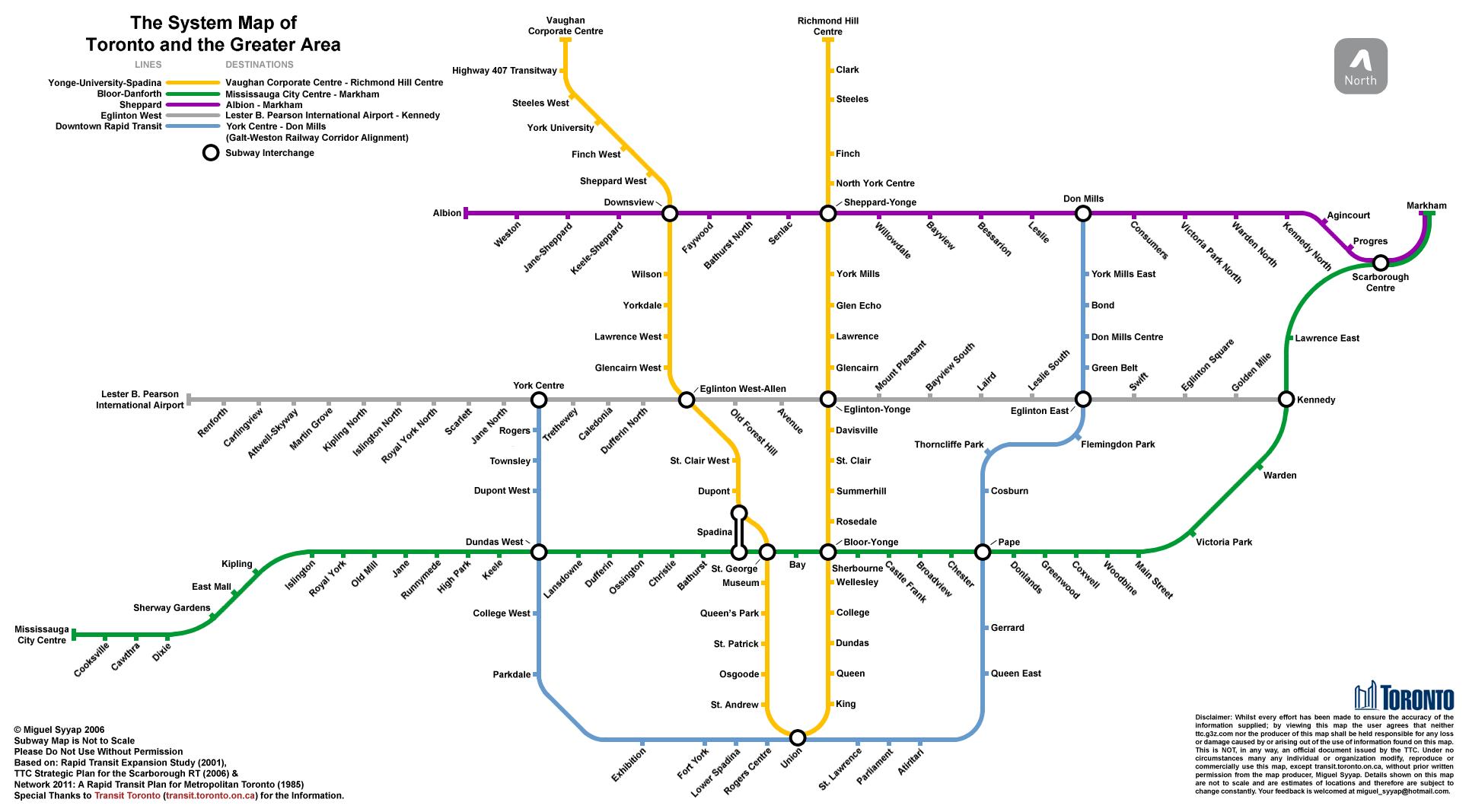 Ttc subway expansion map - Ttc subway map extension (Canada)