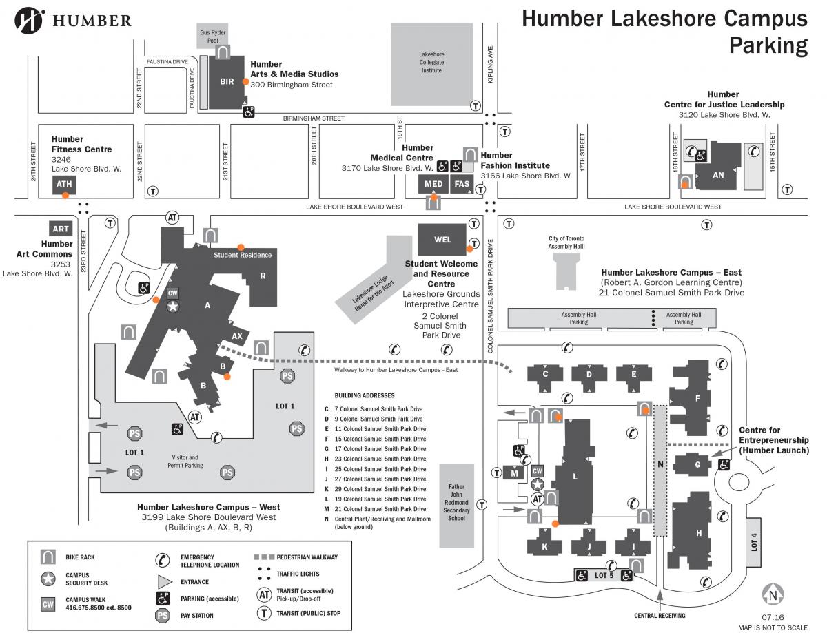 Humber college map - Map of humber college Toronto (Canada)