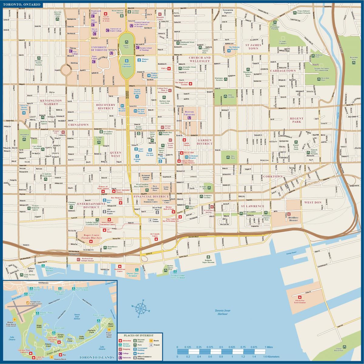 downtown Toronto map