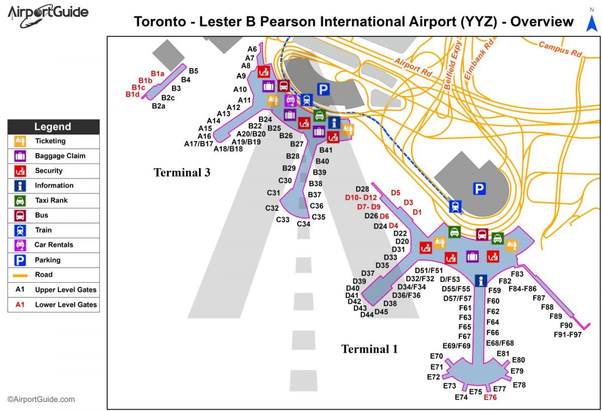 Toronto pearson map