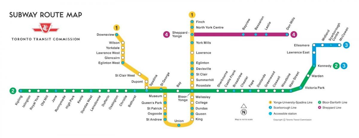 map of Toronto subway