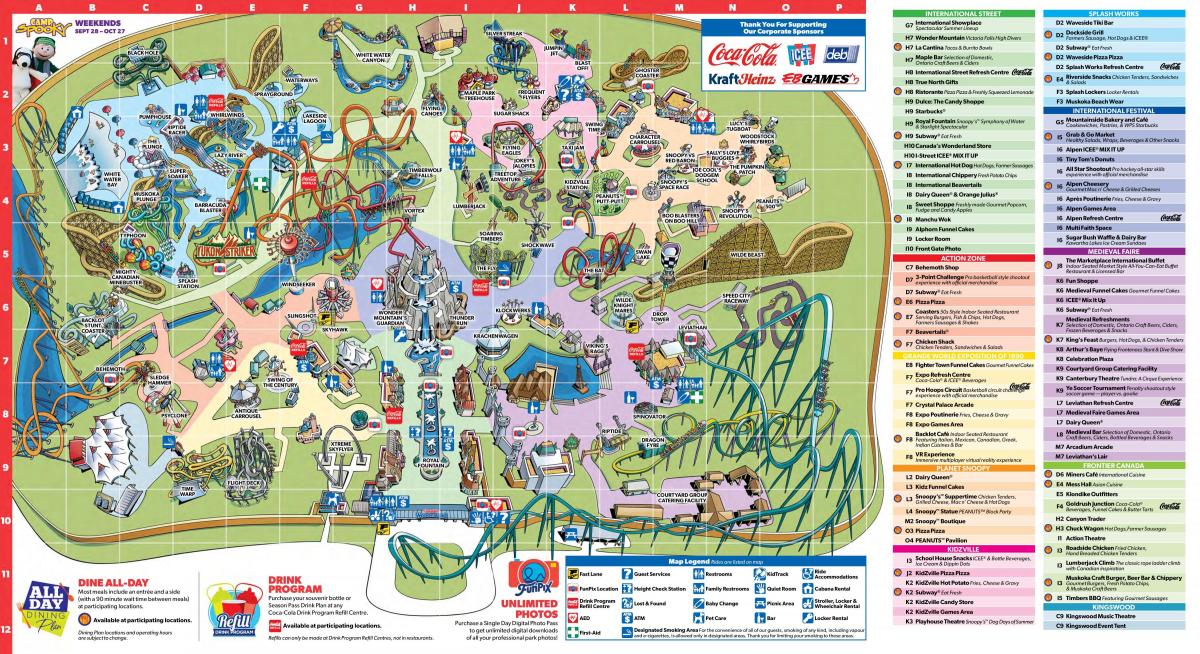 Wonderland map Map of Wonderland Toronto (Canada)