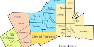 Toronto area map
