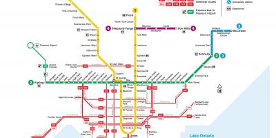 Toronto streetcar map