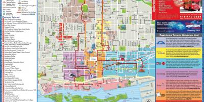 Map of Toronto hop on hop off bus tour